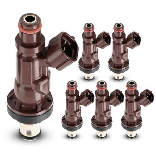 23250-62040 Fuel Injector Set of 6 Compatible with 2000-2003 Ram 1500 3.7L - color: QMP-P02T0049