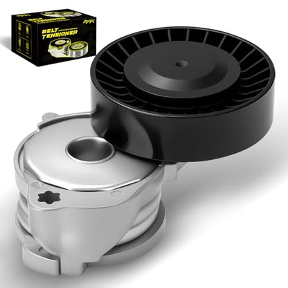 Oktiger High Performanced Belt Tensioner Assembly with Pulley Fits for Volvo S60 2012 2013 2014 2015 2016, V60 2015 2016, Xc60 2015 2016, Xc70 2016, 2.5L L5, Replace OE # 39116, 534026810, 1465914 - size: 39116
