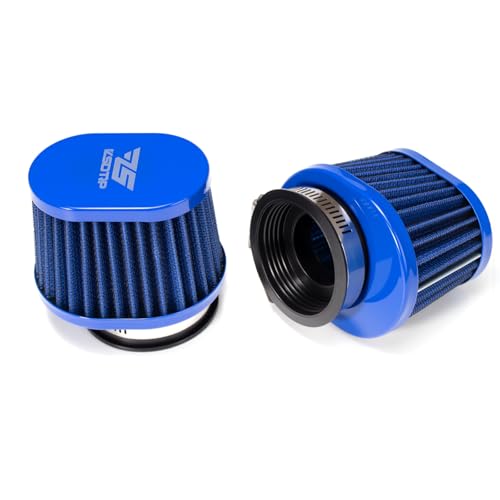 2PCS Motorcycle Air Filter Universal 42MM Replacement Engine Filter High Performance Air Filters Fit Motocross Carburetor Cleaner for Pit Bike Scooter Moped ATV (Blue 42MM) - color: blue, size: 2PCS(42MM)