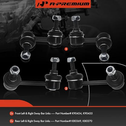 A-Premium Front & Rear Sway Bar Link Stabilizer Bar End Link Kit