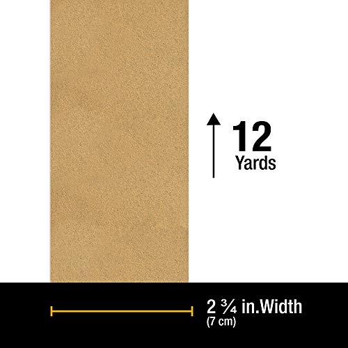 Dura-Gold Premium - 80 Grit Gold - Hook & Loop Backing Longboard Continuous Sandpaper Roll, 2-3/4" Wide, 12 Yards Long - For Automotive & Woodworking Air File Long Board Sanders, Hand Sanding Blocks - size: 80-Grit
