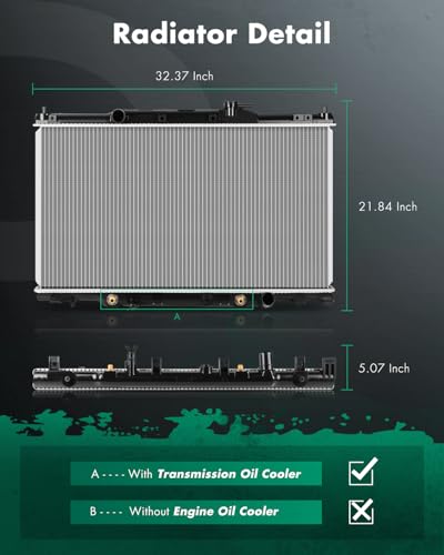 SCITOO 2443 Radiator AT Radiator Fit For Honda CR-V Element - size: 2443