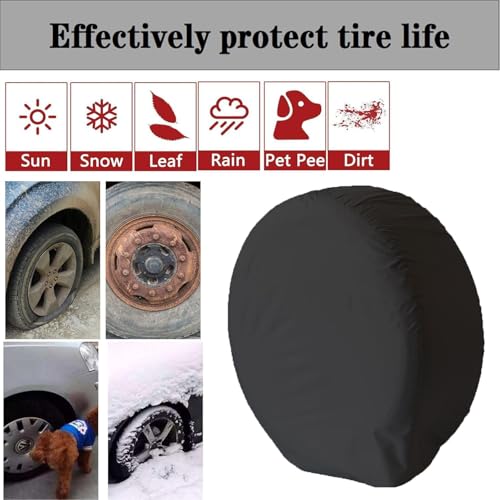 Tire Covers Set of 4 for Trailers Rv,Fit Tire Diameters 33-35 Inch - size: Diameter 33-35in