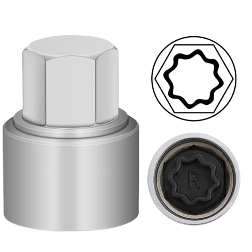 R Wheel Locking Nut Key for Audi, Socket OD 27mm - ID 25mm - size: Socket R