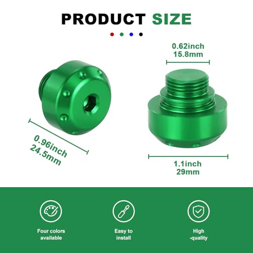 Xitomer Foot Pegs End Caps for Subcage - 4 Color Protective 6061-T6 Aluminum (Green) - color: Green