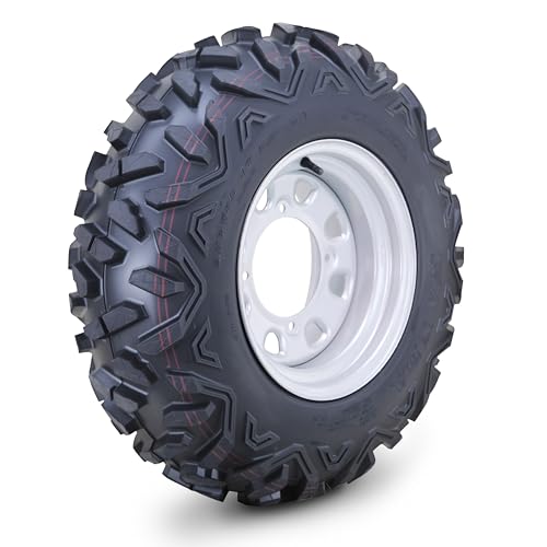 WANDA ATV Tire and Wheel Set 25x8-12 25x10-12 on 4x156mm PCD 4+3 Silver Rim - size: 4x156mm 4+3 wheel