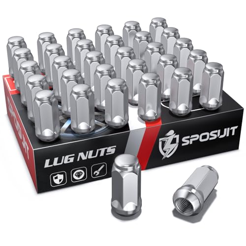 Sposuit 32 Pcs M14x1.5 Chrome Lug Nuts, 19mm Hex - Replacement for Chevy - color: Chrome, size: M14x1.5, style: 32 Pcs HexDrive