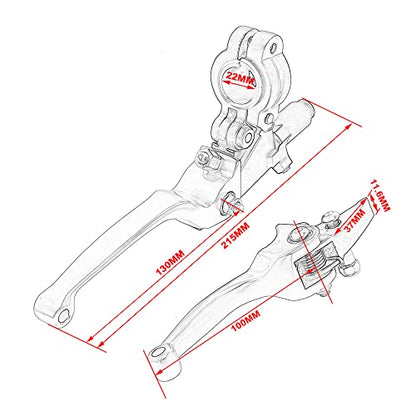 JFG RACING Dirt Bike Brake Clutch Lever 7/8" 22mm for CRF50 KLX SSR TTR 110 - color: Orange