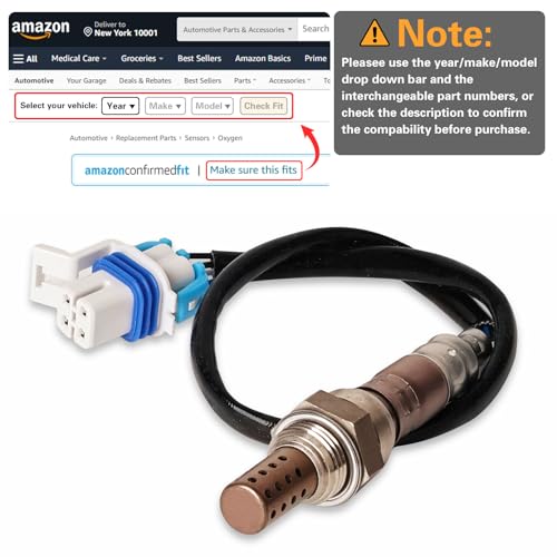 Nifeida 213-4229 234-4256 Oxygen Sensor Downstream Heated O2 Sensor for Chevrolet Avalanche Silverado Suburban Tahoe GMC Sierra Yukon Cadillac Escalade 2008-2015, Replae#234-4407 12609457 - size: 213-4229