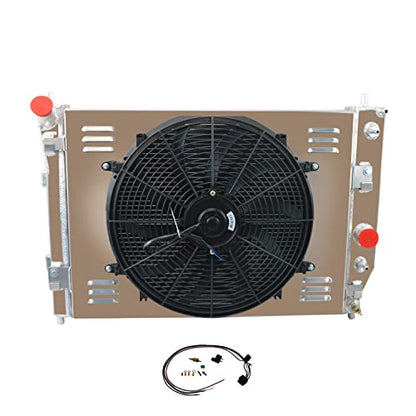 3 ROW ALUMINUM RADIATOR SHROUD FAN FOR 2005-2013 2009 CHEVY CORVETTE C6 V8 MT