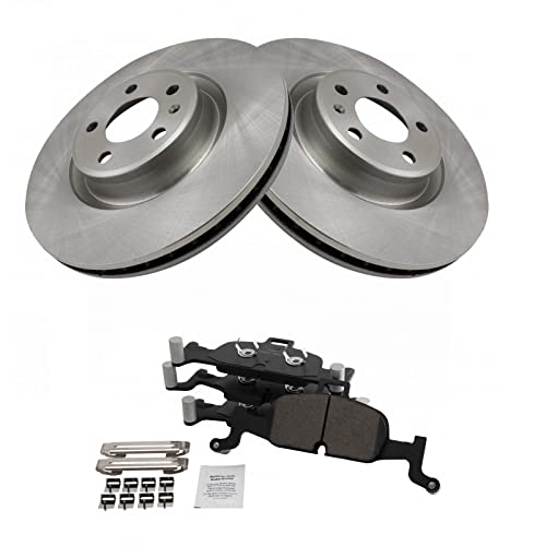 TRQ Front Ceramic Brake Pad and Rotor Set - style: BKA14582