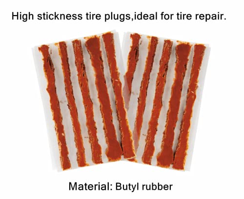Chrov 100pcs Tire Plugs, Rubber Tire Repair Plugs for Tubeless Off-Road Tires Car, ATV, UTV, Wheelbarrow 4" x1/4", Brown