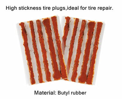 Chrov 100pcs Tire Plugs, Rubber Tire Repair Plugs for Tubeless Off-Road Tires Car, ATV, UTV, Wheelbarrow 4" x1/4", Brown