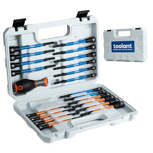toolant Extra Long Magnetic Nut Driver Set, Metric & SAE, 21-Piece - style: 21pcs Extra Long