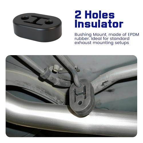 16PCS Rubber Exhaust Hanger Kit with Heavy Duty 2 Hole & 4 Hole - size: 16PCS