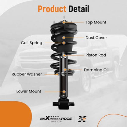 maXpeedingrods 2Pcs Front Strut for Chevy Silverado 1500 2007-2013 - size: 2x Front Strut