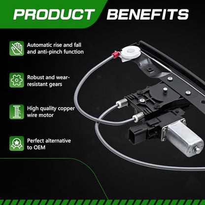 Rear Passenger Side Power Window Regulator with Motor - size: C2Z26991