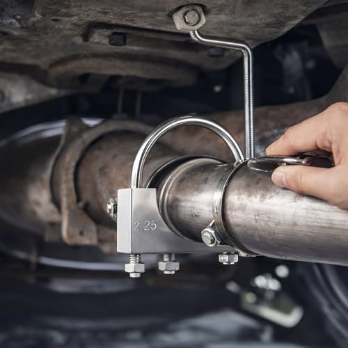 4 Pcs 2.25 Inch Universal Exhaust Clamp with Hanger - size: 2.25 Inch