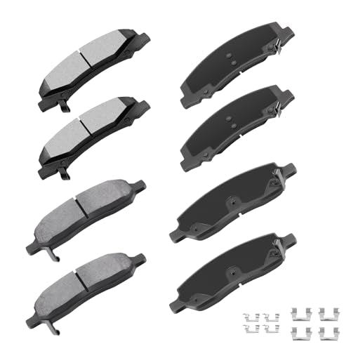 cciyu D1159 D1172 Front Rear Ceramic Brake Pads Kits 8pcs - size: Front[D1159] + Rear[D1172]