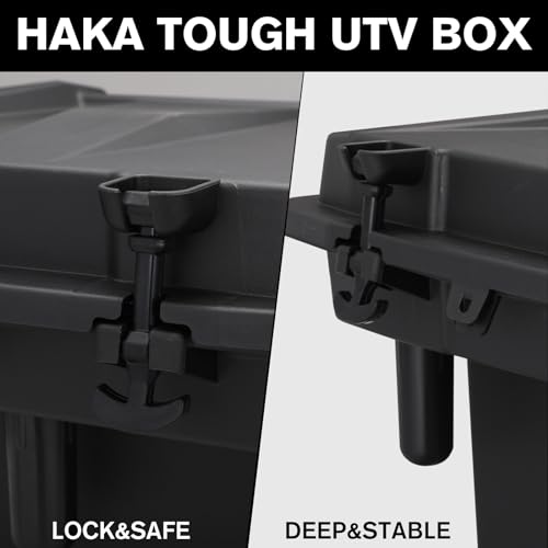 HAKA TOUGH Storage Cargo Box 5.5GAL for Polaris Ranger 1000/XP/900/Crew/570 Mid-Size/Fullsize General 1000 4 Accessories for General 1000 Tool Box Rear Trunk Storage Waterproof