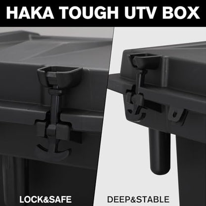 HAKA TOUGH Storage Cargo Box 5.5GAL for Polaris Ranger 1000/XP/900/Crew/570 Mid-Size/Fullsize General 1000 4 Accessories for General 1000 Tool Box Rear Trunk Storage Waterproof