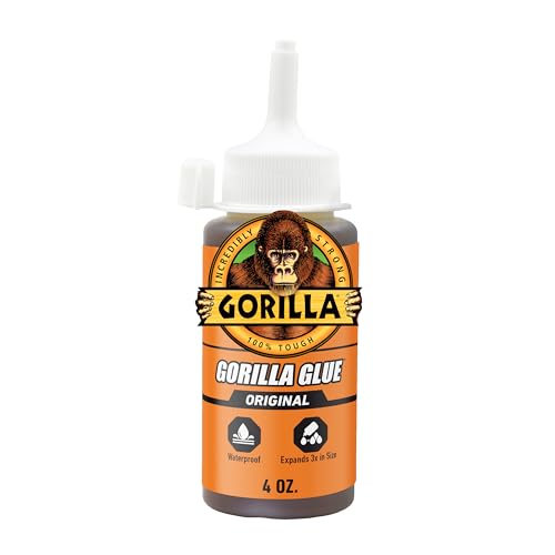 Gorilla Original Glue, 100% Waterproof Polyurethane, 4 oz Bottle, Brown - color: Tan, size: 1 - Pack