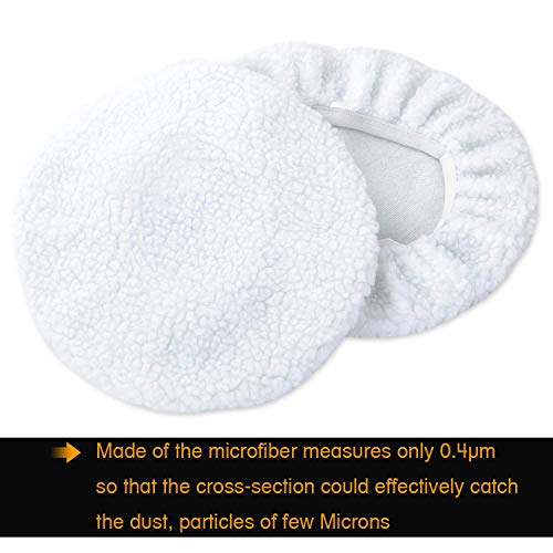 GOOACC Car Polisher Bonnet, (9 to 10 Inches) Waxers Bonnet Set,Max Waxer Bonnet Polishing Pad for Most Car Clean Waxer Polishers, Pack of 5Pcs