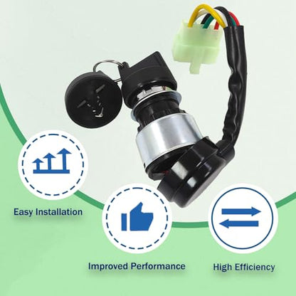 5 Pin Ignition Key Switch with 5 Wire Replacement for Go Kart Dune Buggy ATV 50cc 70cc 90cc 110cc 125cc 150cc 200cc 250cc