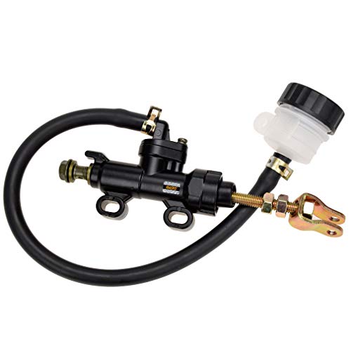 HIAORS Rear Brake Master Cylinder Reservoir Replacement for Yerf Dog GX150 150cc 3206 4206 3209 Coleman KT196 Go Kart ATC-250R Chinese 70cc 90cc 110cc 125cc Quad 4 Wheeler Pit Dirt Bike Parts Black - color: Black