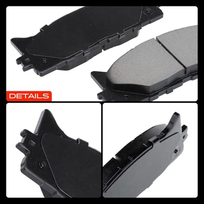 A-Premium Front Ceramic Brake Pads Compatible with Toyota & Lexus - style: Front Side - P1293