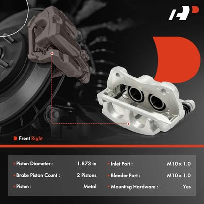 A-Premium Front Right Passenger Disc Brake Caliper with Bracket - style: Front Passenger Side