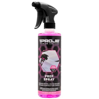 Prep Spray - Surface Prep Before Ceramic Coating - Removes Polishes & Oils - Anti Static Formula - PH Neutral Panel Wipe - Safe on All Surfaces - 16 Fl Oz by Proje Premium Car Care - size: 16 Ounce (Pack of 1)