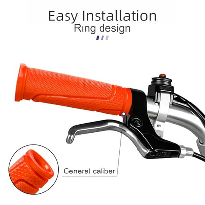 9-Color Kids Bike Handlebar Grips - Non-Slip TPR Bicycle Grips for Mini Bikes & Micro Scooters (22.2mm, 90mm) - color: Orange