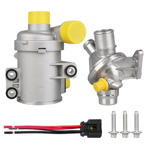 Electric Engine Water Pump W/Aluminum Thermostat Compatible with BMW