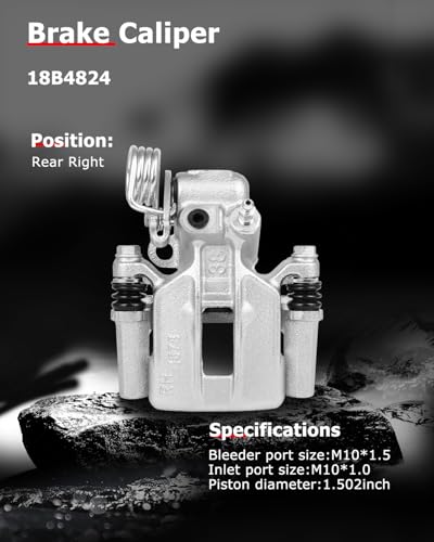 cciyu Rear Right Disc Brake Caliper Assembly With Bracket 18B4824 - size: Rear Right[18B4824]