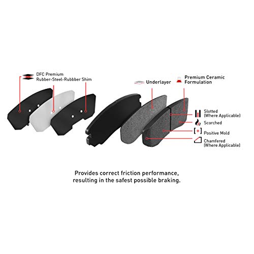 DFC Front 3000 Ceramic Brake Pads| Fits 2003-2017 Honda Accord - style: 3000 Ceramic Pads