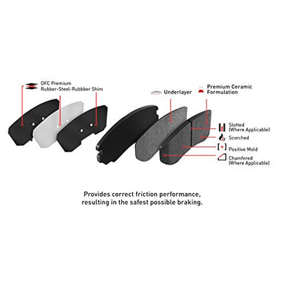 DFC Front 3000 Ceramic Brake Pads| Fits 2003-2017 Honda Accord - style: 3000 Ceramic Pads