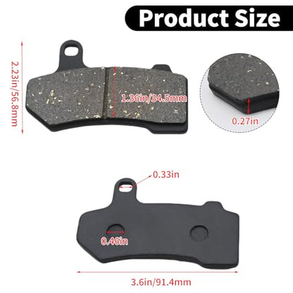 Front and Rear Brake Pads Replacement for Harley Road Glide 2008-2021, for FLHX Street Glide 2008-2022, for Road King 2008-2022, for FLHTCU Ultra Classic Electra Glide 2008-2015