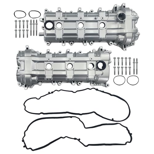05184069AN Aluminum Valve Covers Compatible with 2011-2022 Chrysler 300 2013-2018 Ram 1500 3.6L 3.2L Replace 05184068AN - color: Silver