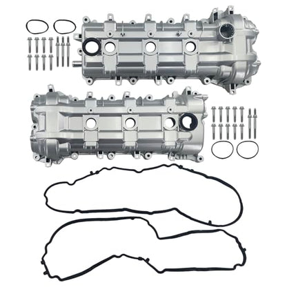 05184069AN Aluminum Valve Covers Compatible with 2011-2022 Chrysler 300 2013-2018 Ram 1500 3.6L 3.2L Replace 05184068AN - color: Silver
