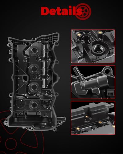 Engine Valve Cover L4 2.4L Fits for 2013-2017 Accord, 2015-2019 CR-V - size: 12310-RDF-A01