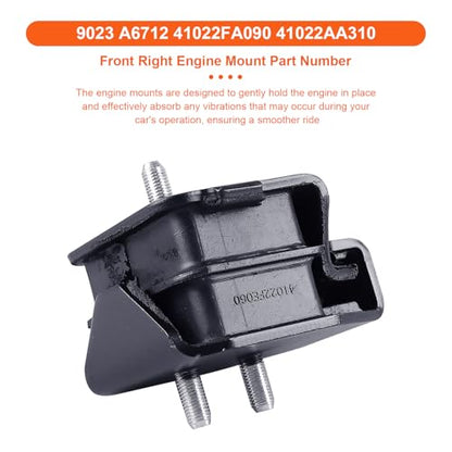 Engine Motor Mount Set & Trans Mount ,Replaces A6712 A6712 A6739 A6723 - size: Wrx 12-16 2.5L