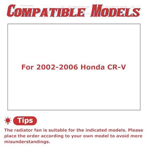 PartsFlow A/c Air Conditioning Condenser Cooling Fan For 2002-2006 Honda CR-V 620-233 - color: For Honda CR-V