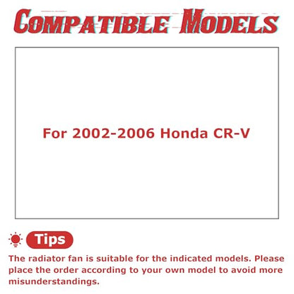 PartsFlow A/c Air Conditioning Condenser Cooling Fan For 2002-2006 Honda CR-V 620-233 - color: For Honda CR-V