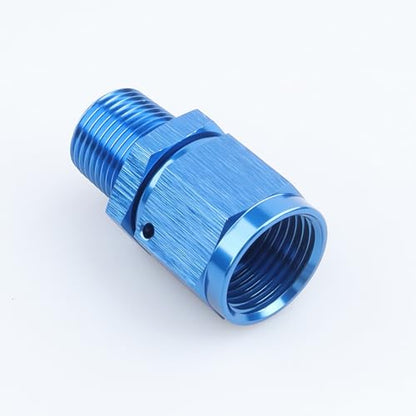 AC PERFORMANCE -8 AN Female to 3/8" NPT Male Swivel Fitting Aluminum Blue - color: Blue, size: 8AN to 3/8 NPT
