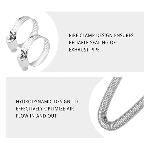 25mm/0.98" Diesel Heater Exhaust Pipe with Silencer Muffler,Stainless Steel Pipe for Car Modified Intake & Exhaust System,Universal Car Accessories Diesel Heater Hose Kit