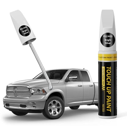 (Bright Silver (PS2/WS2) Car Touch Up Paint for Dodge Ram - color: Bright Silver (PS2/WS2) for 2025 RAM 1500/2024 RAM 1500/2023 RAM 1500/2025 RAM 2500/2024 RAM 2500/2025 RAM 3500