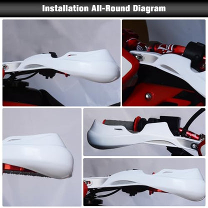 JFG RACING Dirt Bike Handguards Universal for 7/8" and 1 1/8" Handle Bar - color: black