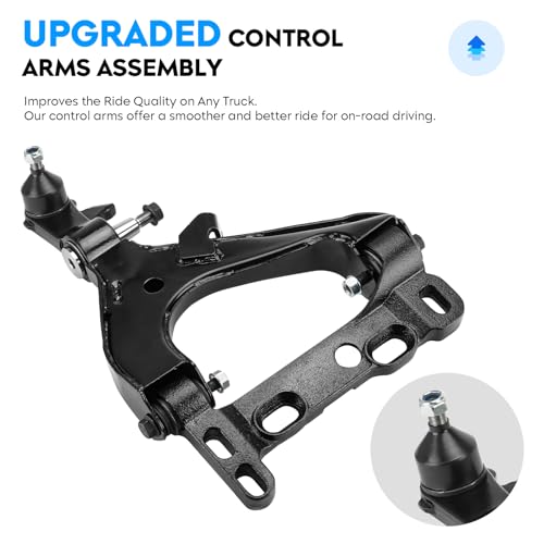 Front Lower & Upper Control Arm w/Ball Joint for Buick Rainier Chevy Trailblazer GMC Envoy Isuzu Ascender 04-07, SAAB 9-7X 05-07, Driver & Passenger Side, 10Pcs Suspension Kit K620467 K620468 K640294