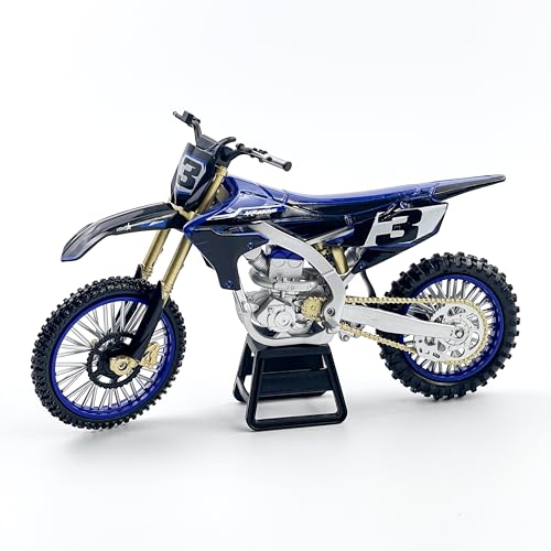 Dirt Bike Motorcycle Model – 1:12 Scale Diecast No. 3 Motocross Motorbike with Realistic Details, Alloy Body, Display Gift for Enthusiasts